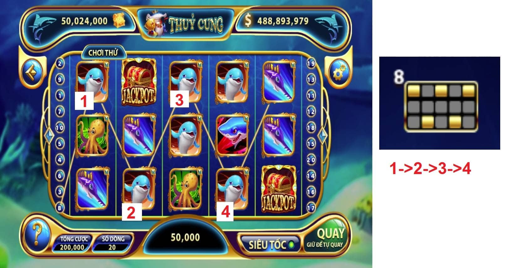 Giai ma game no hu Thuy Cung Sunwin an hu 97 000 000