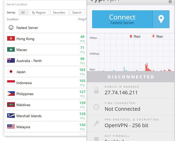 Lúc này bạn chỉ cần kết nối với máy chủ VPN mà VyprVPN cung cấp