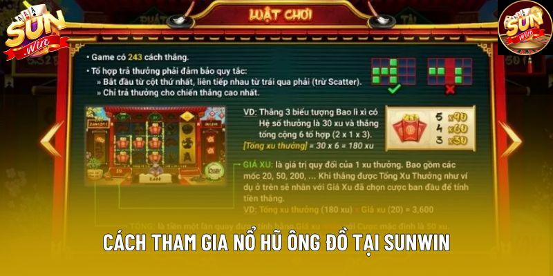 Cách tham gia nổ hũ Ông Đồ tại Sunwin