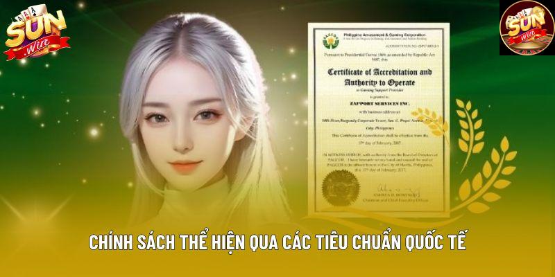 Chính sách thể hiện qua các tiêu chuẩn quốc tế
