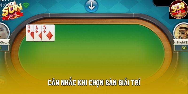 Cân nhắc khi chọn bàn giải trí